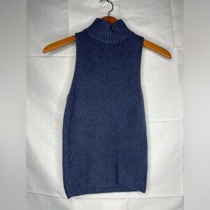 Sleeveless Blue & Olive Turtleneck Sweaters